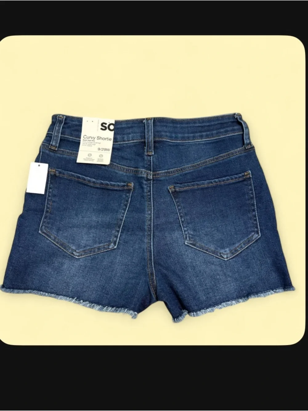 SO Dark Blue Distressed Denim Shorts